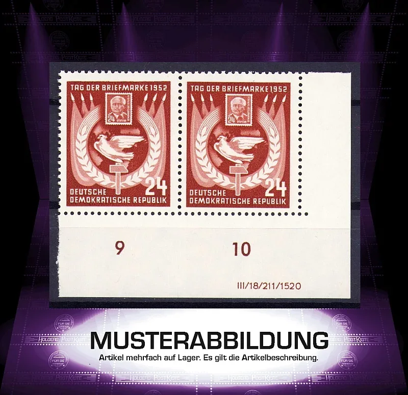 Druckvermerk (DV) DDR 319 - Tag der Briefmarke 1953