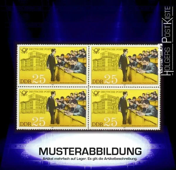 Viererblockeinheit DDR 2587 Lehrausbildung Deutsche Post