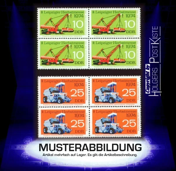 Viererblockeinheit DDR 1973+1974 Herbstmesse Leipzig