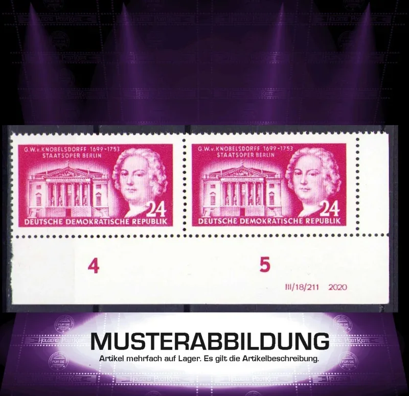 Druckvermerk (DV) DDR 382 - Berühmte deutsche Baumeister