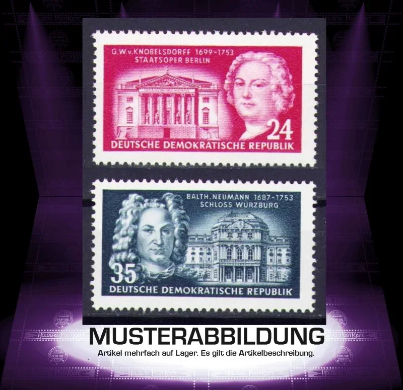 Satzausgabe DDR 382+383 - Berühmte deutsche Baumeister