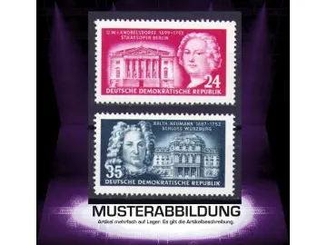 Satzausgabe DDR 382+383 - Berühmte deutsche Baumeister