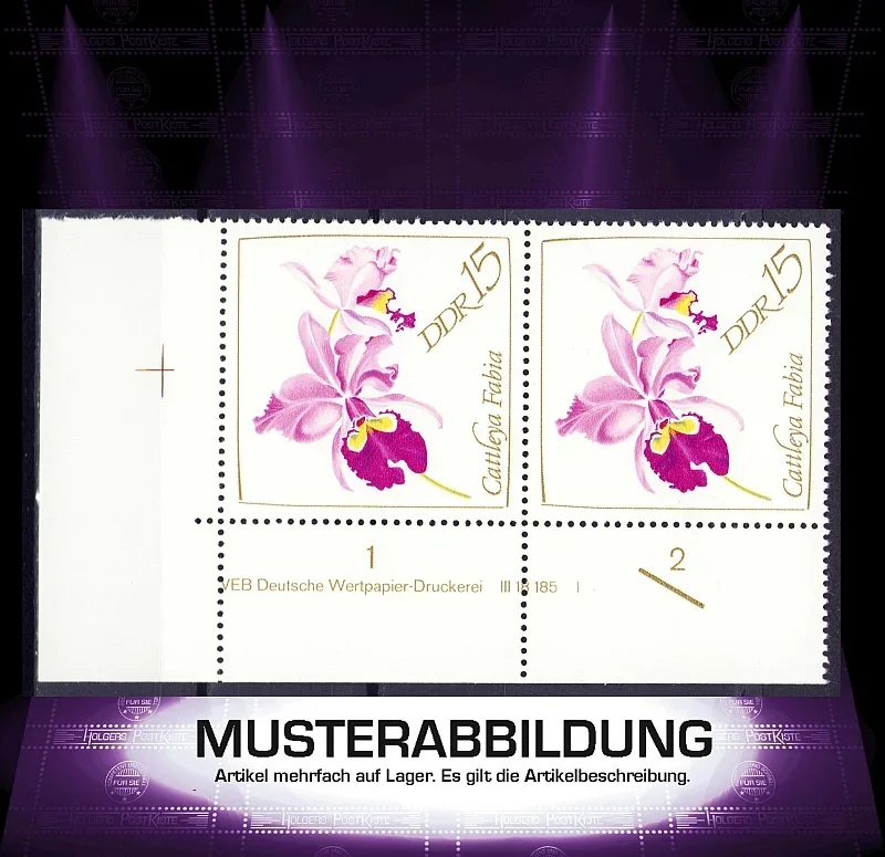Druckvermerk (DV) DDR 1422 - Orchideen