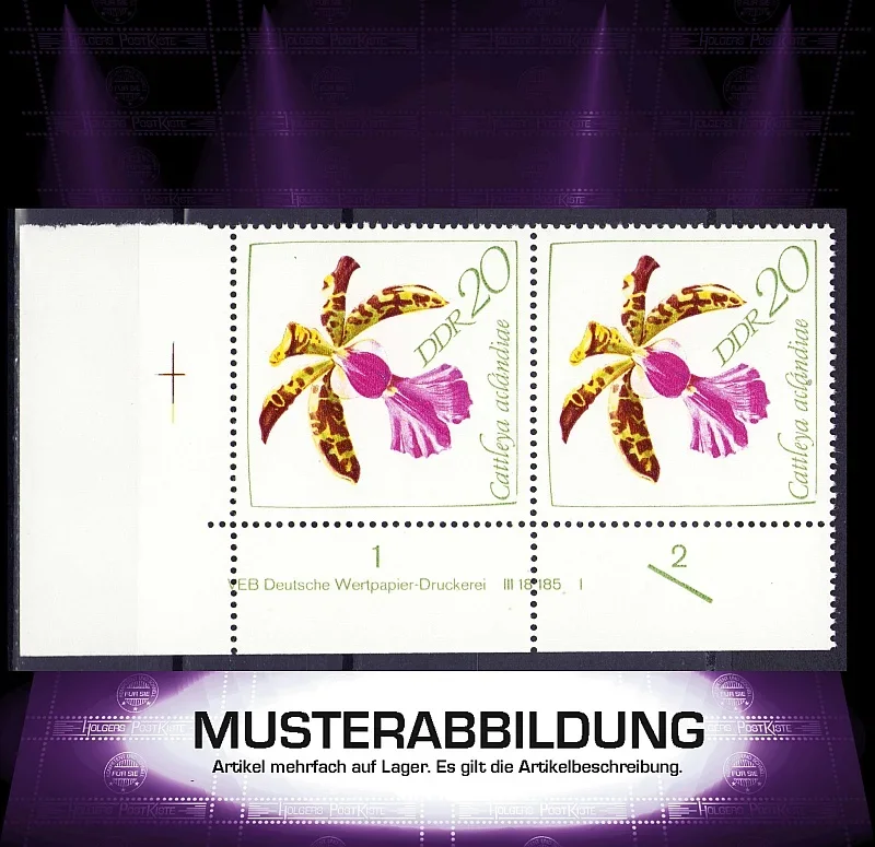 Druckvermerk (DV) DDR 1423 - Orchideen