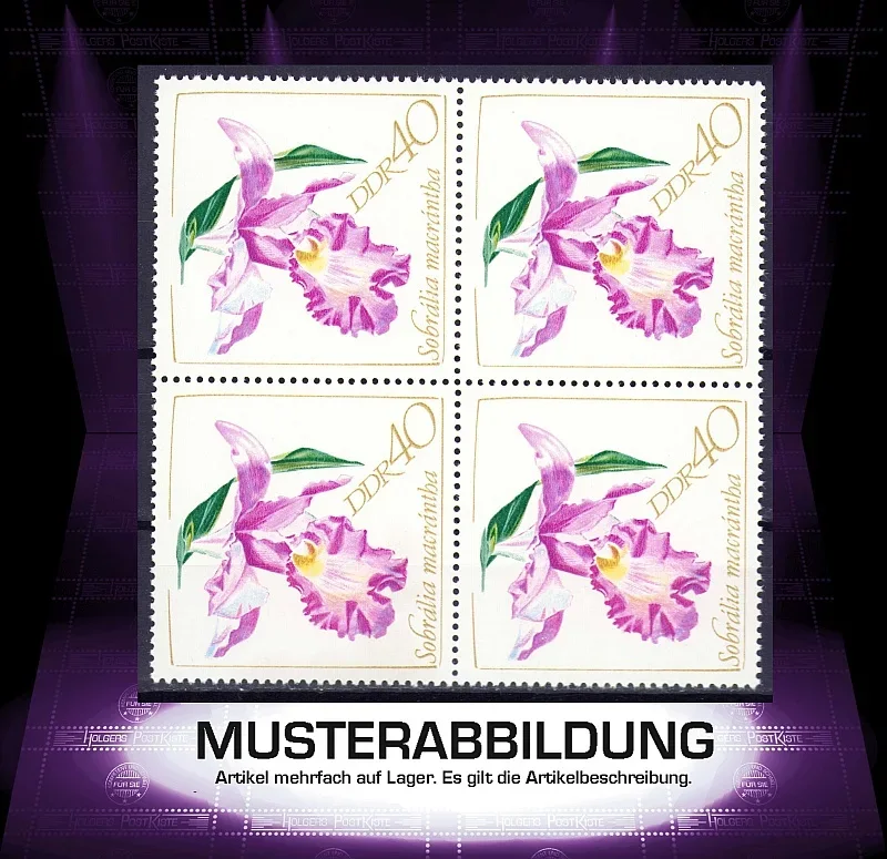 Vierereinheit DDR 1424 - Orchideen