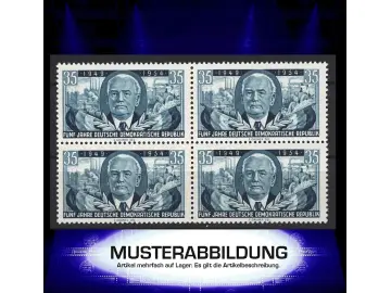 Vierereinheit DDR 444 - 5.Jahrestag DDR-Gründung Pieck