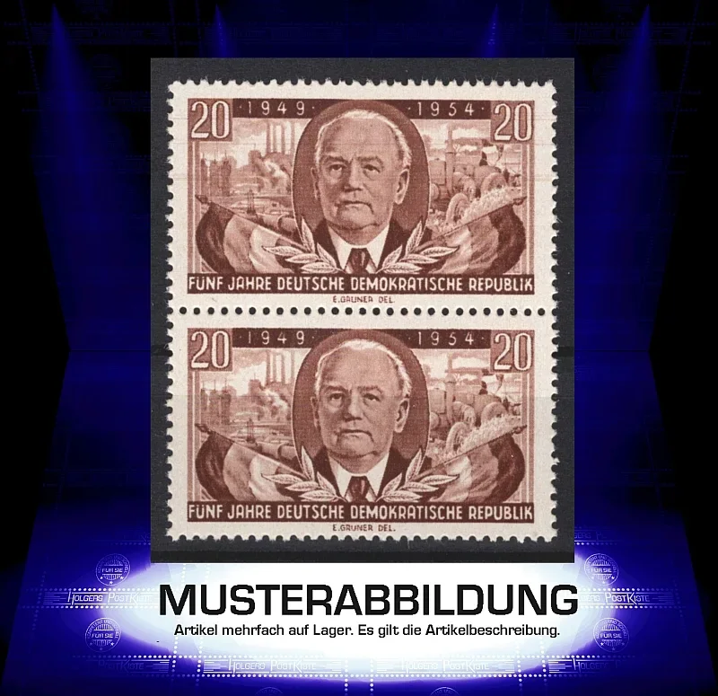 Paareinheit DDR 443 - 5.Jahrestag DDR-Gründung Pieck