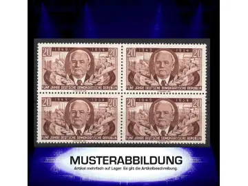 Vierereinheit DDR 443 - 5.Jahrestag DDR-Gründung Pieck