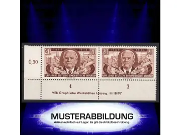 Druckvermerk (DV) DDR 443 - 5.Jahrestag DDR-Gründung Pieck