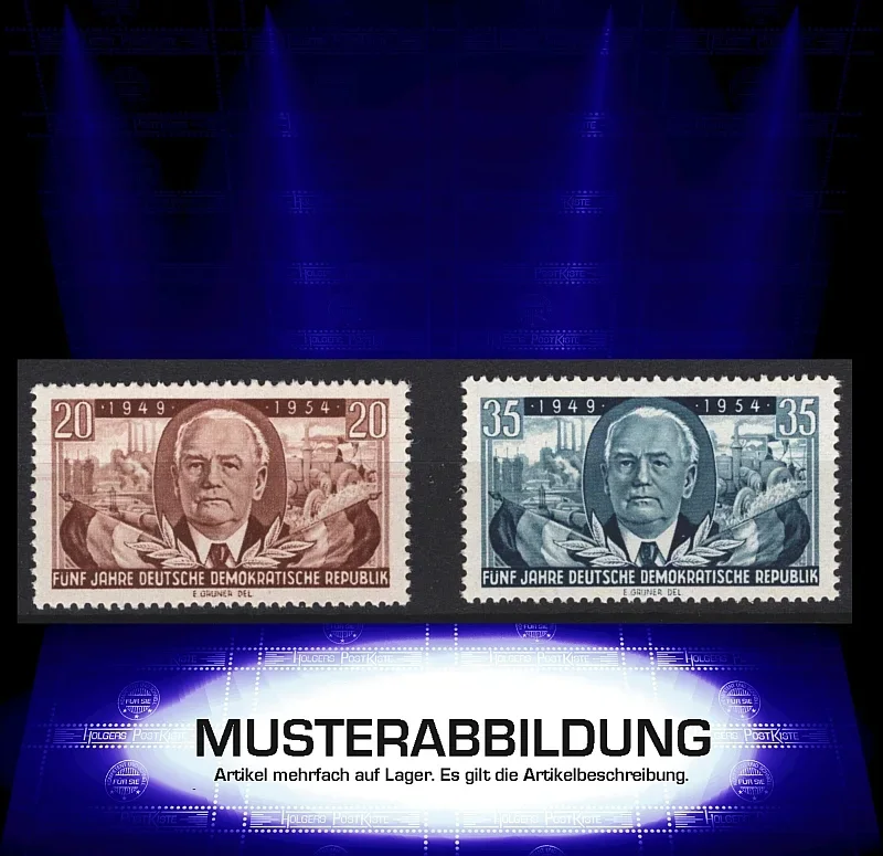 Satzausgabe DDR 443+444 Satzlot - 5.Jahrestag DDR-Gründung Pieck
