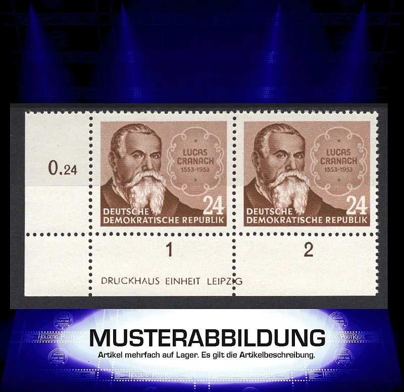 Druckvermerk (DV) DDR 384 - Lucas Cranach