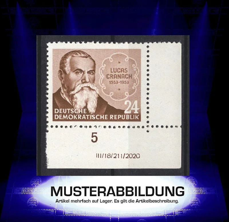 Druckvermerk (DZ) DDR 384 - Lucas Cranach