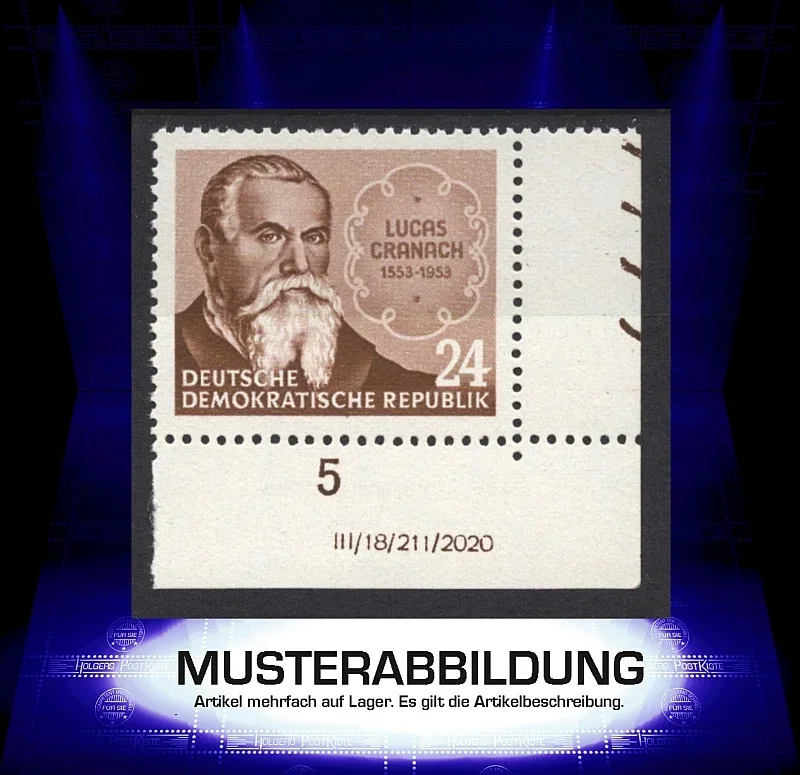 Druckvermerk (DZ) DDR 384 - Lucas Cranach