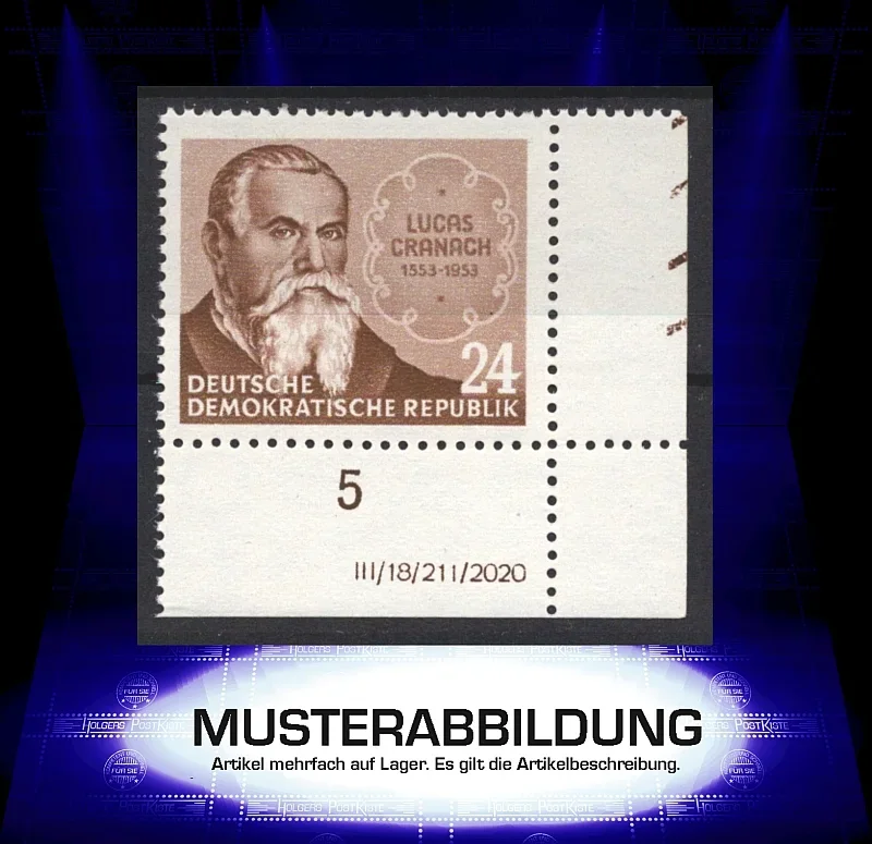 Druckvermerk (DZ) DDR 384 - Lucas Cranach