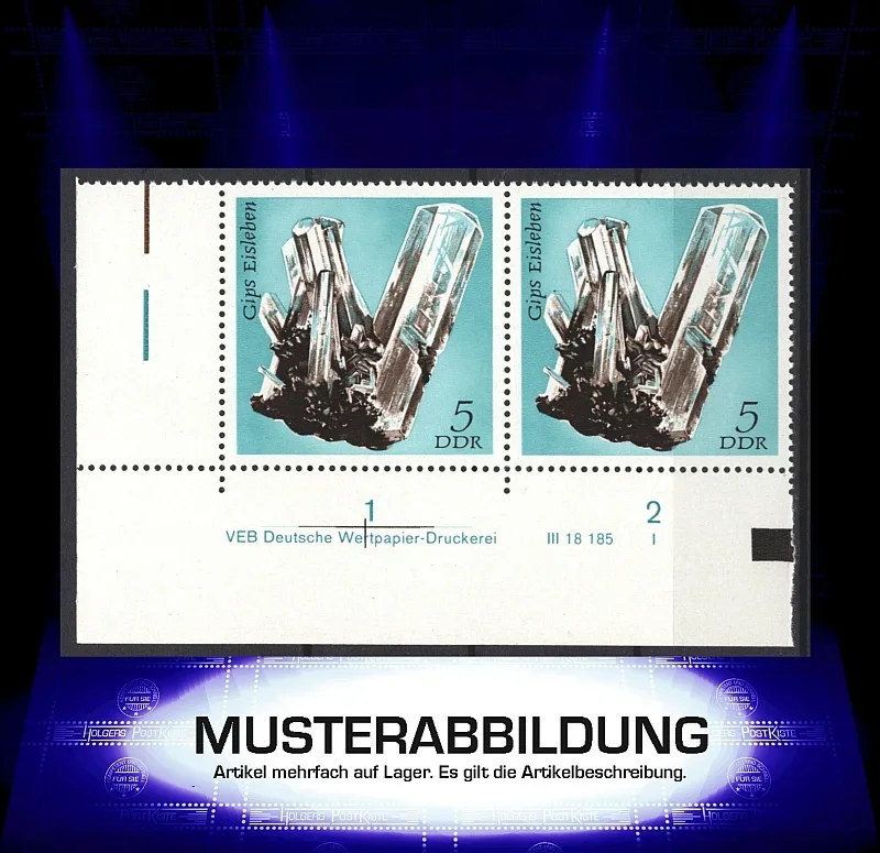 Druckvermerk (DV) DDR 1737 - Minerale