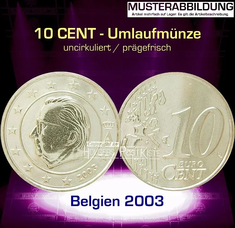 Euromünze 10 CENT - BELGIEN 2003 - prägefrisch/unc
