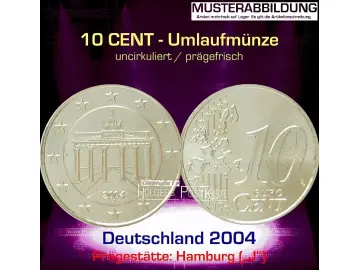 Euromünze 10 CENT - DEUTSCHLAND 2004 (J) - prägefrisch/unc