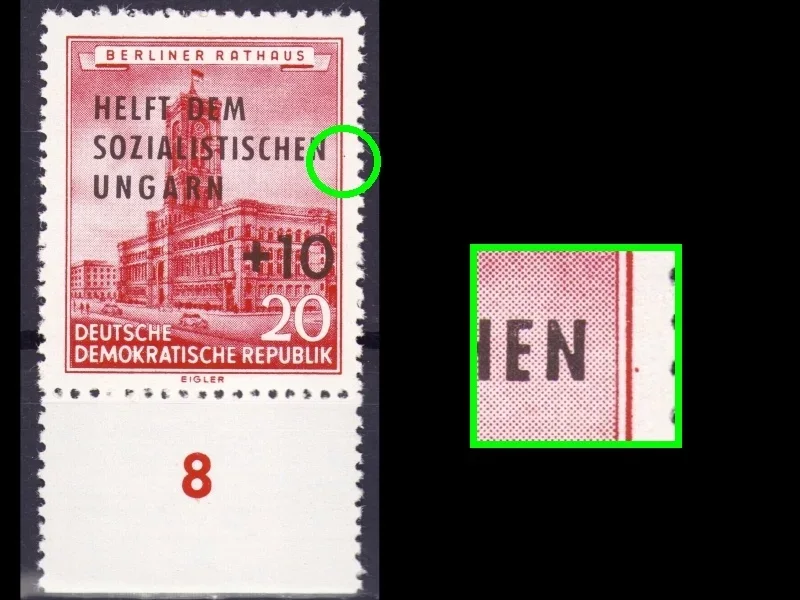 Bildfehler DDR 557 - Feld 48 - O-Bogen