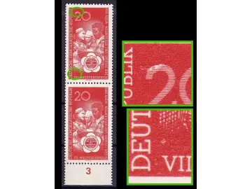 Bildfehler DDR 705 - Feld 33 NO-Bogen